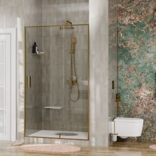 Душевая дверь Wasserkraft Aisch 120см золото 55P05